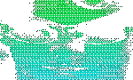 Vaisko cool hacker portrait in hologram The Matrix style